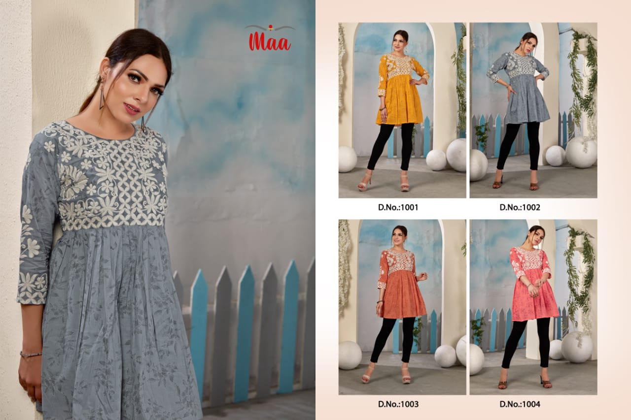 Alora By Maa 1001-1004 Short Designer Kurtis Catalog